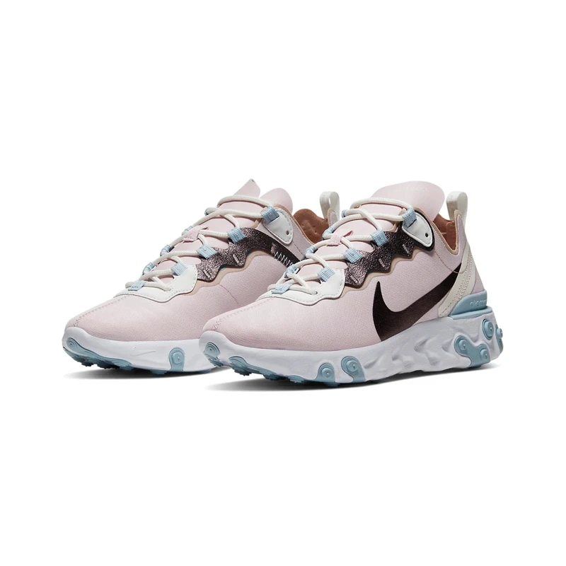 【特价】Nike React Element 55 淡粉低帮跑步鞋 CN3591-600