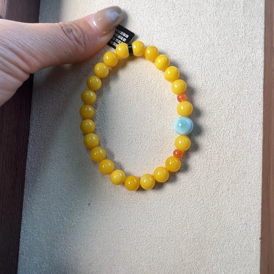 未镶嵌蜜蜡手链蜜蜡7.4mm