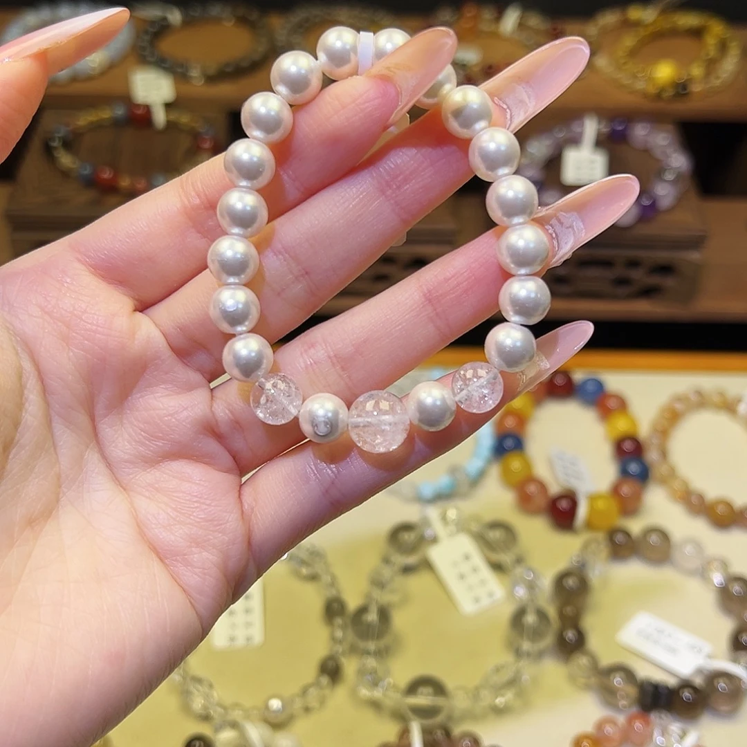 手串银S925镀金镶嵌水晶贝1590