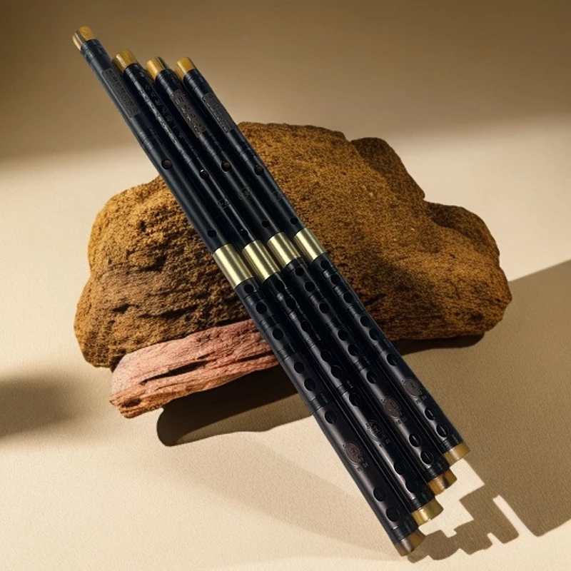 紫光檀红木笛子双插设计抗裂比较好音色稳定圆润清晰度高笛子专卖