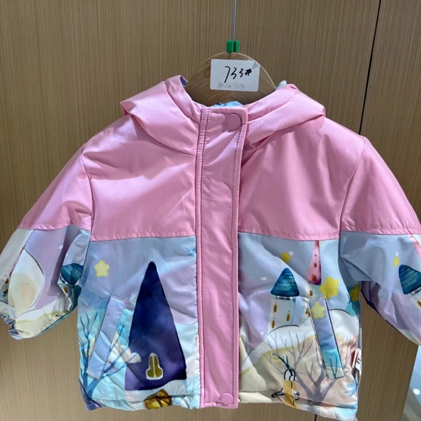 733#QBLD-124409438粉色棉衣外套品牌童装