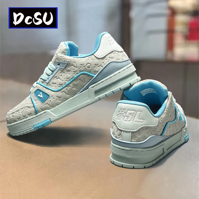 【香港DcSU&Shoes官方正品】2025春夏新款男士厚底增高小白鞋ins风