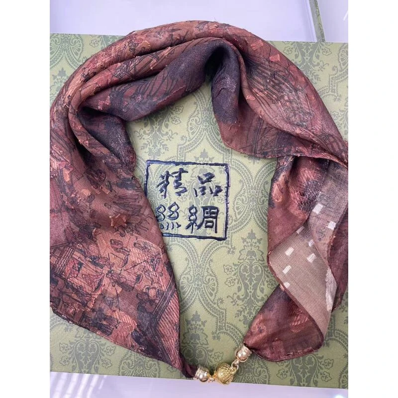 （409）高档丝巾围巾女士披肩新款素雅百搭防晒优雅气质