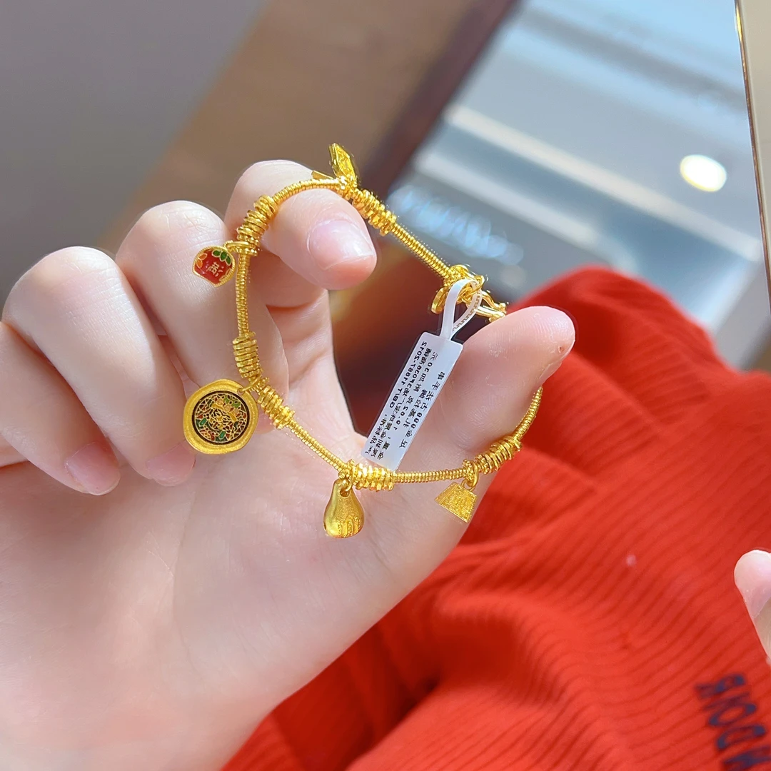 宝裕华足金999 古法手串 扎基拉姆16+3