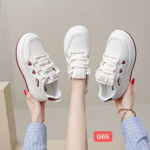 【茶与】厚底板鞋圆头增高透气休闲板鞋春夏女鞋欧若精灵风G65