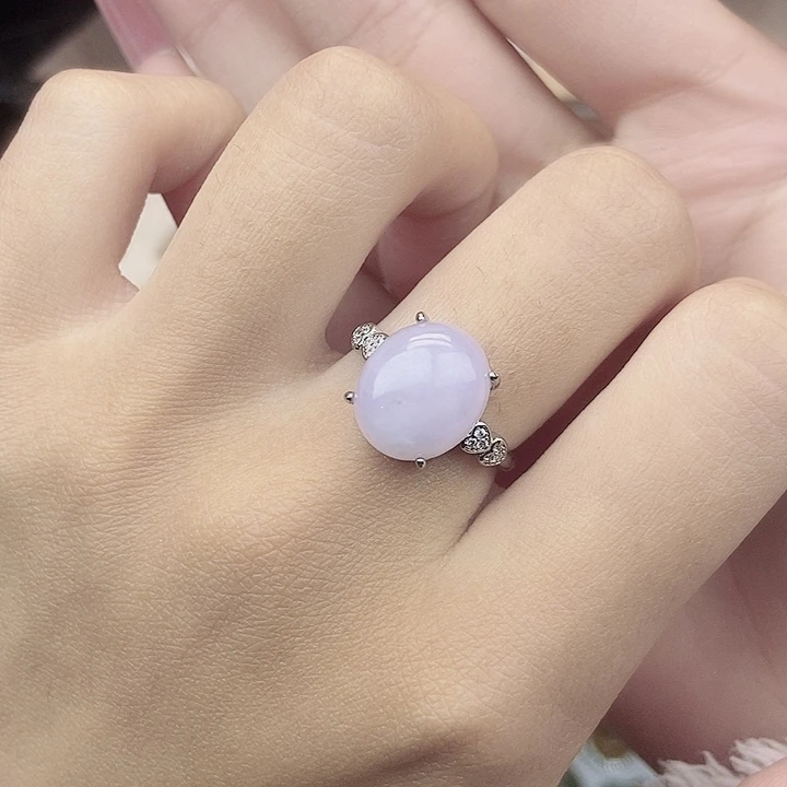 -***K翡翠未镶嵌戒指紫罗兰