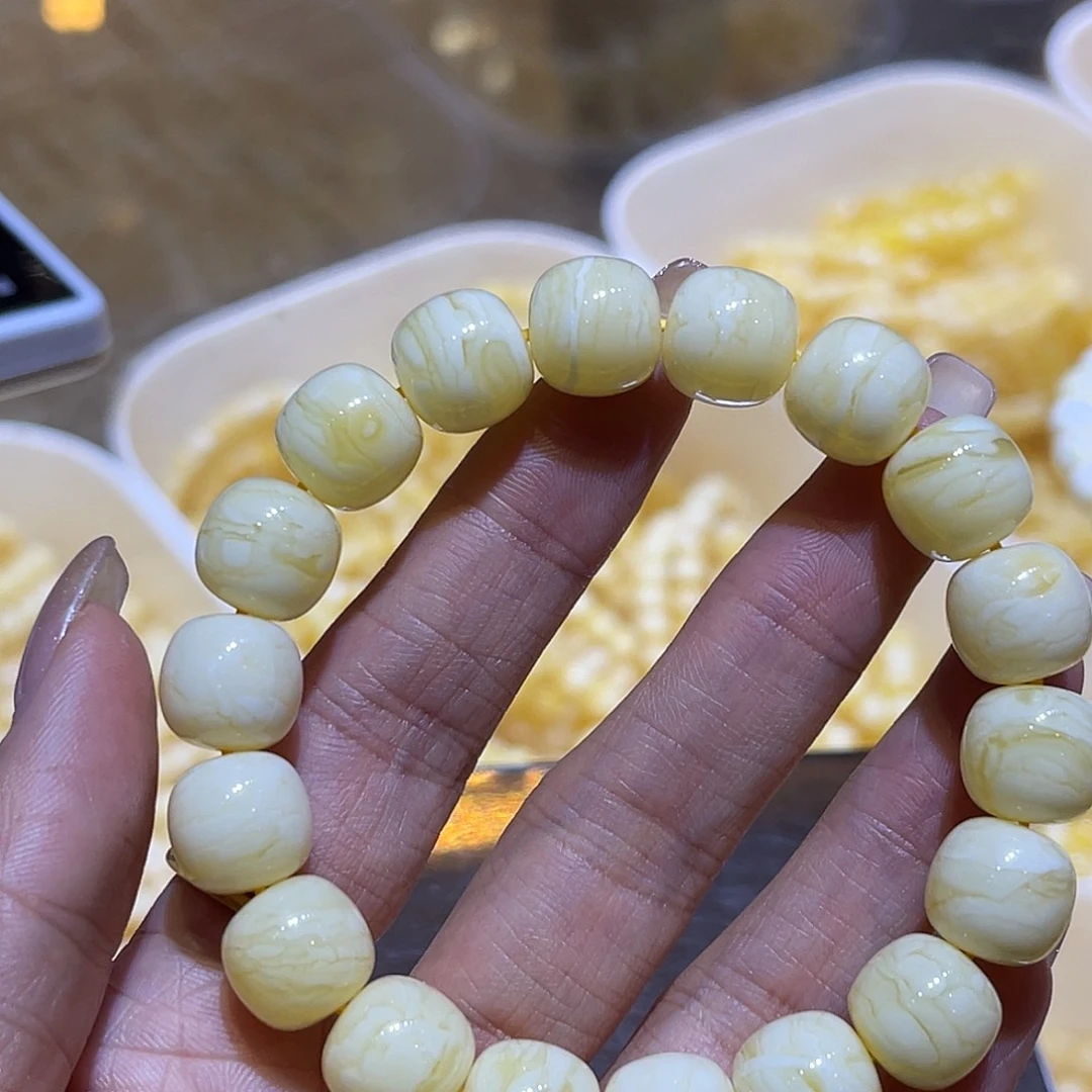琥珀未镶嵌手链蜜蜡手串12