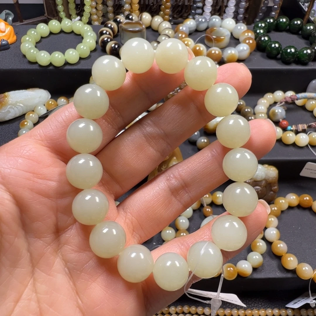 和田玉未镶嵌手链卡12