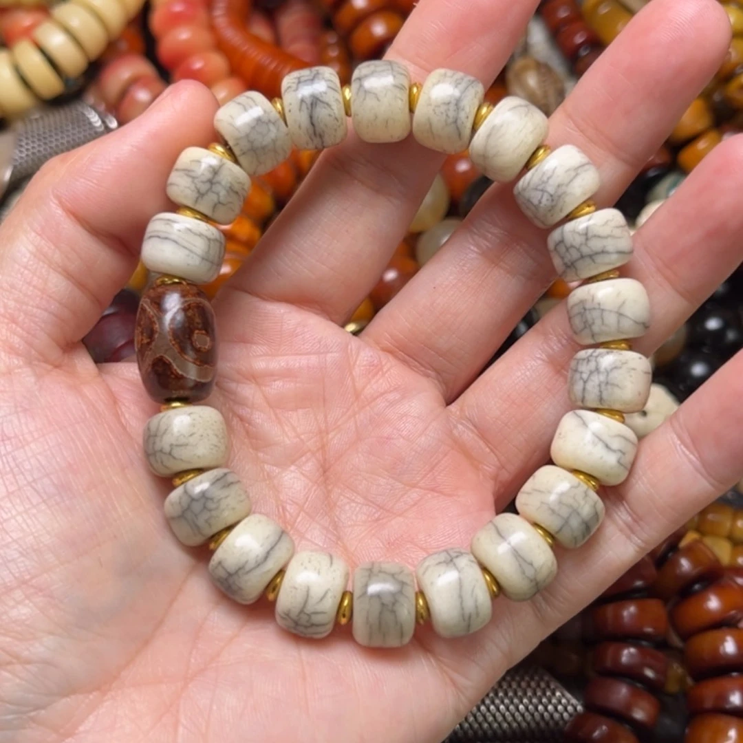 【闪购商品】牛骨手串/手链牛骨原色12×8×20颗