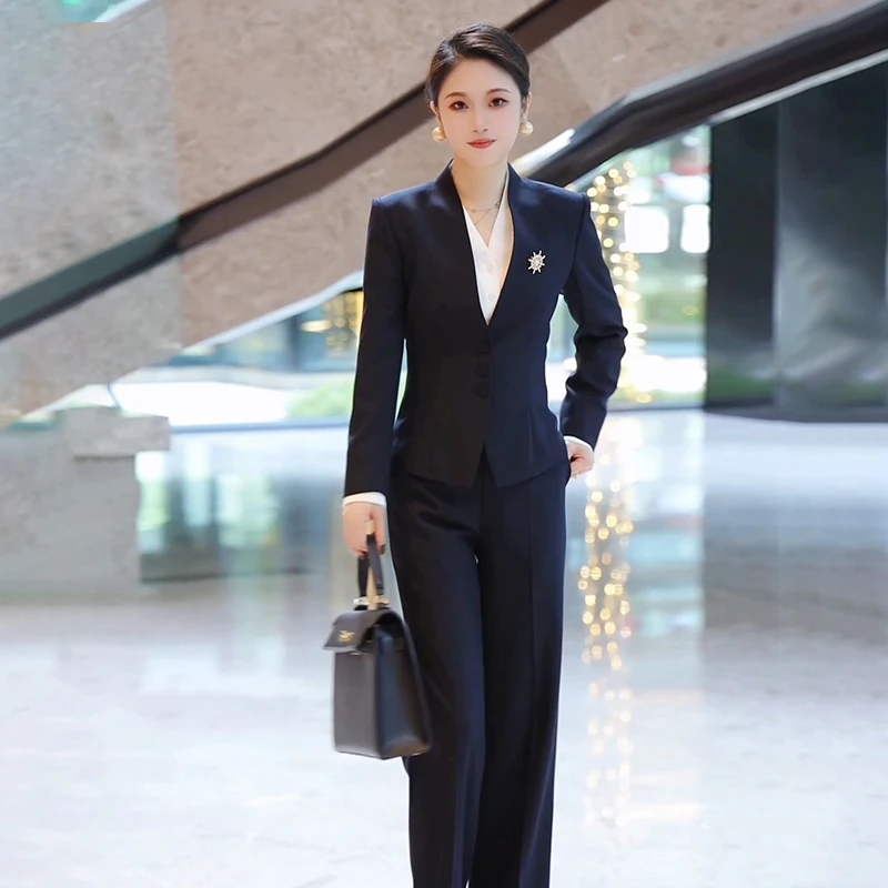 职业装西装套装女春秋2025新款气质减龄显瘦西服三件套公务员正装