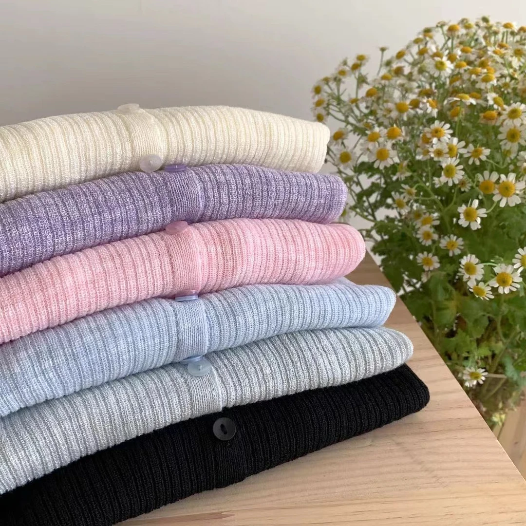 【E569-E599】早春新款韩系百搭显瘦针织软糯毛衣开衫外套女