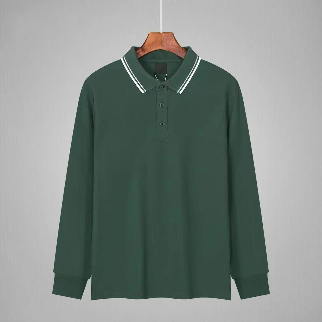 【秋款上新】高品质刺绣标 长袖POLO衫#BS04款