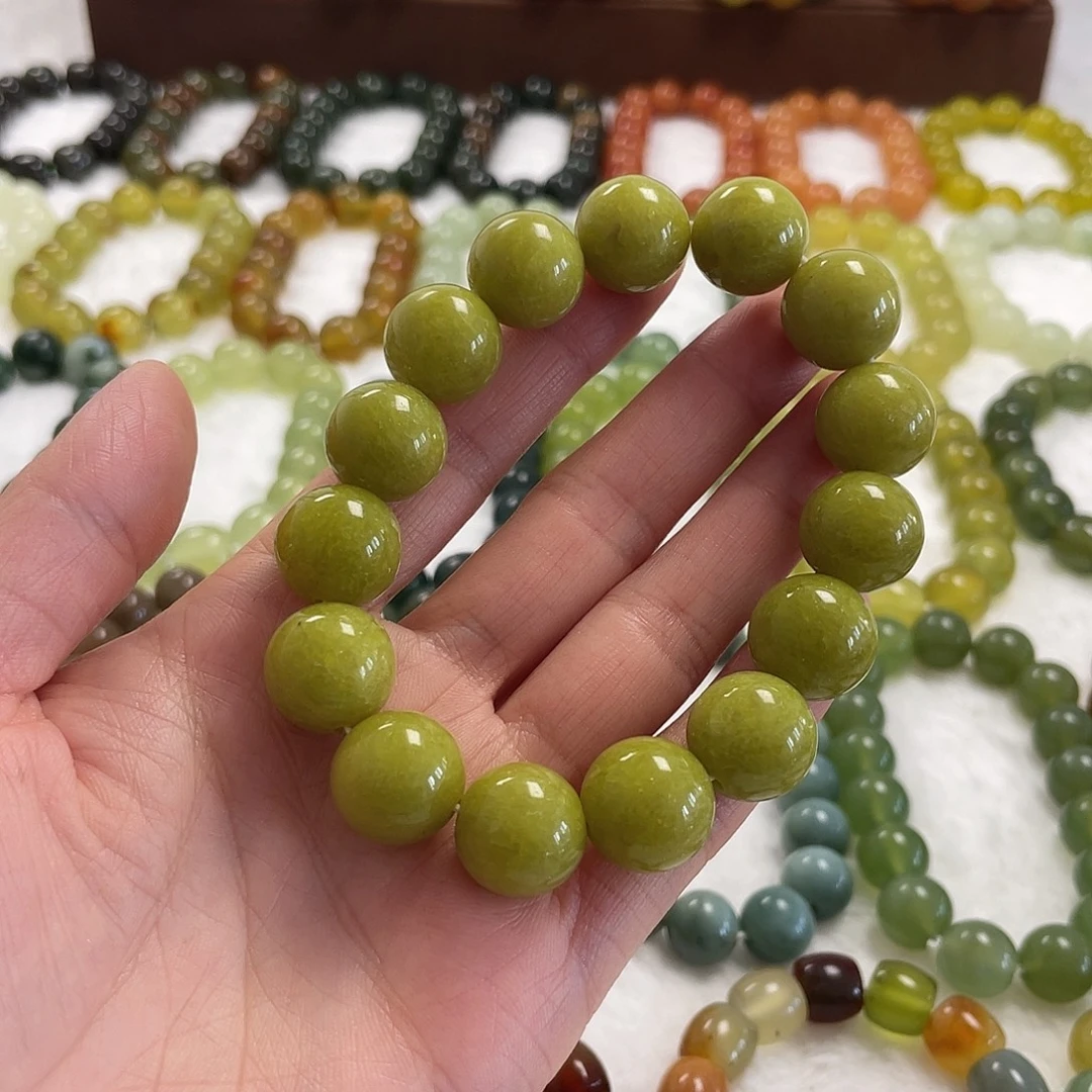 蛇纹石玉未镶嵌手链