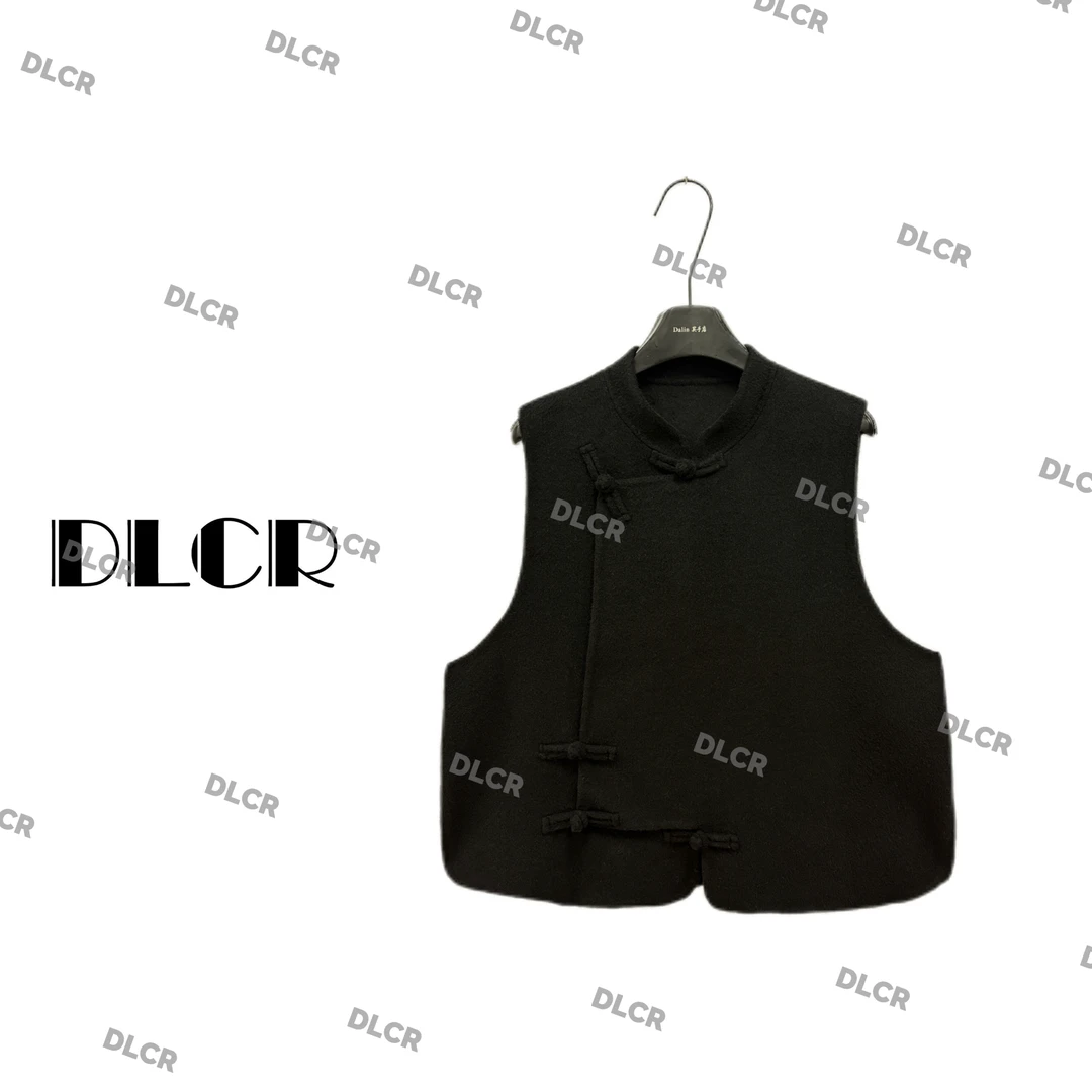 DLCR【大琳】2025新款中国风轻奢复古简约羊毛新中式气质马甲