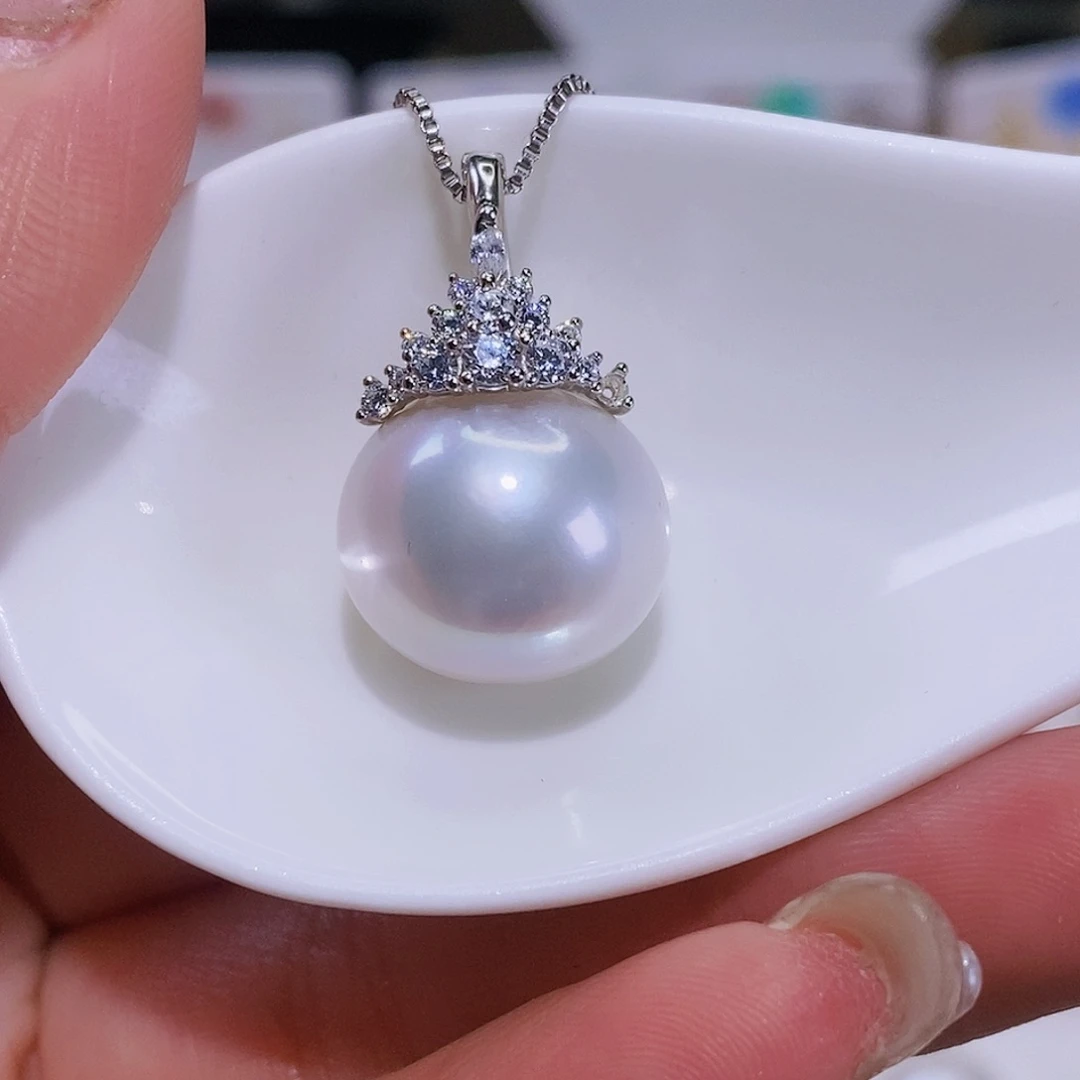 淡水珍珠颈饰银S925镶嵌