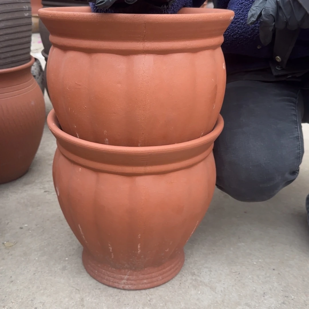 紫砂花盆口30高30宜兴紫砂