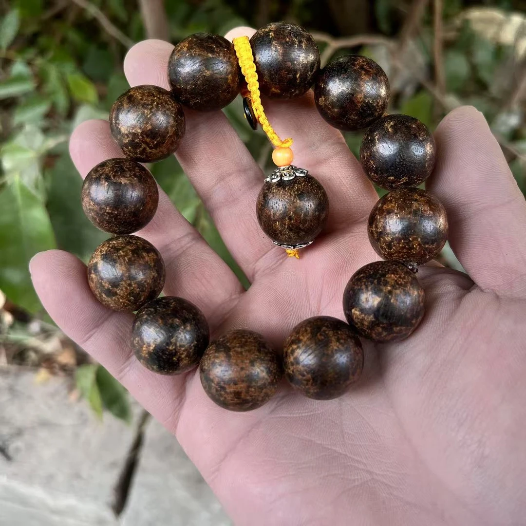 【三三文创】雷击留疤绿2.0单圈手串099