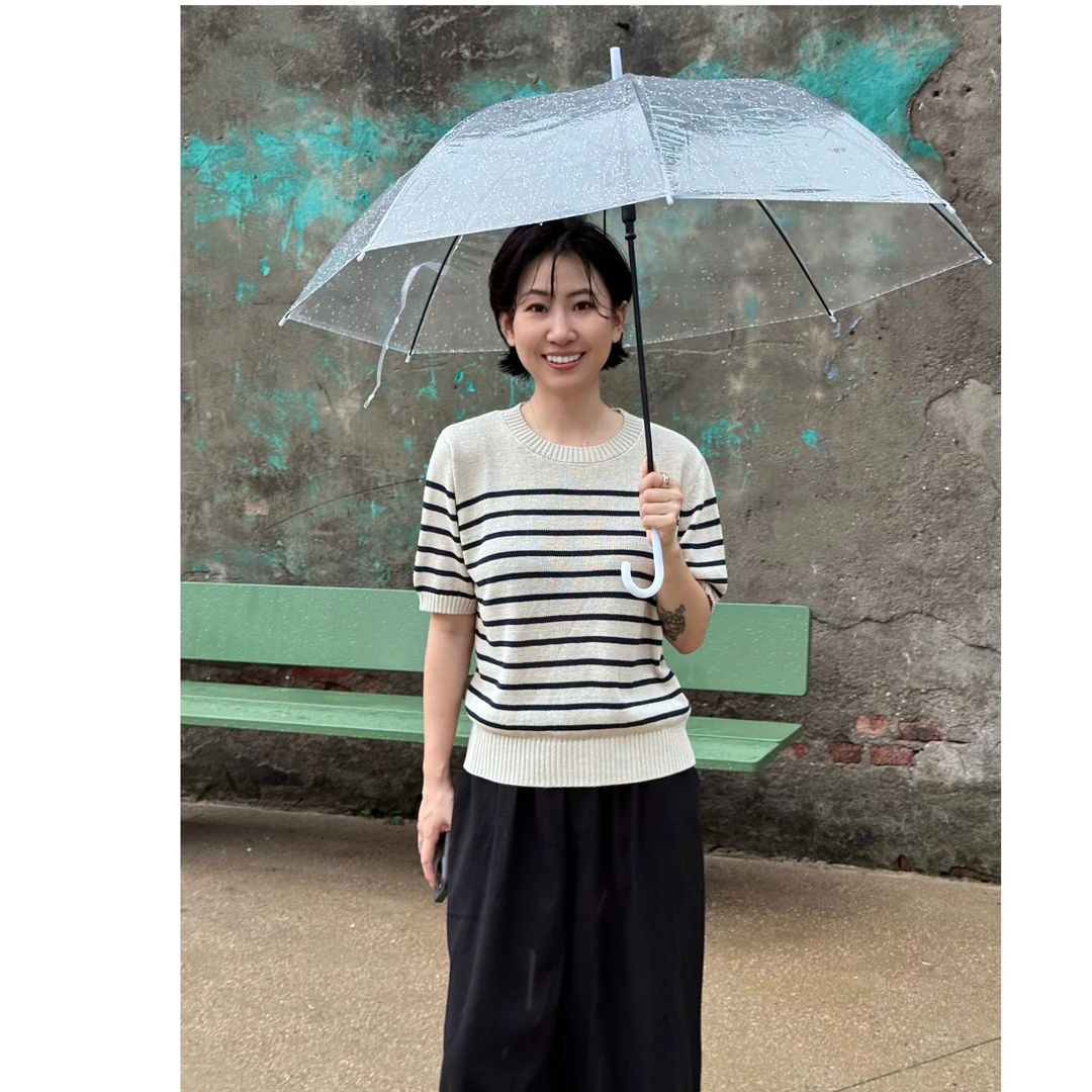 【CoruumNema】2025年新款圆领百搭条纹短袖T恤180519