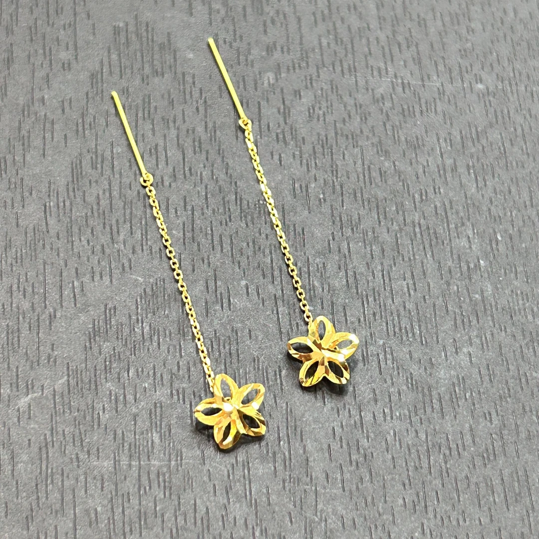 【木子专享】足金999投资金攒黄金镂空五角花ZBHJE1027克重多退少补