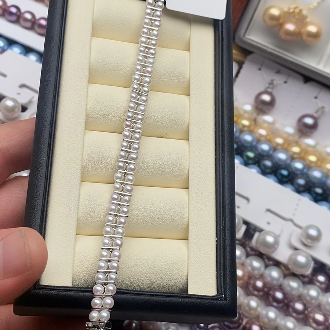 颈饰银S925镶嵌淡水珍珠