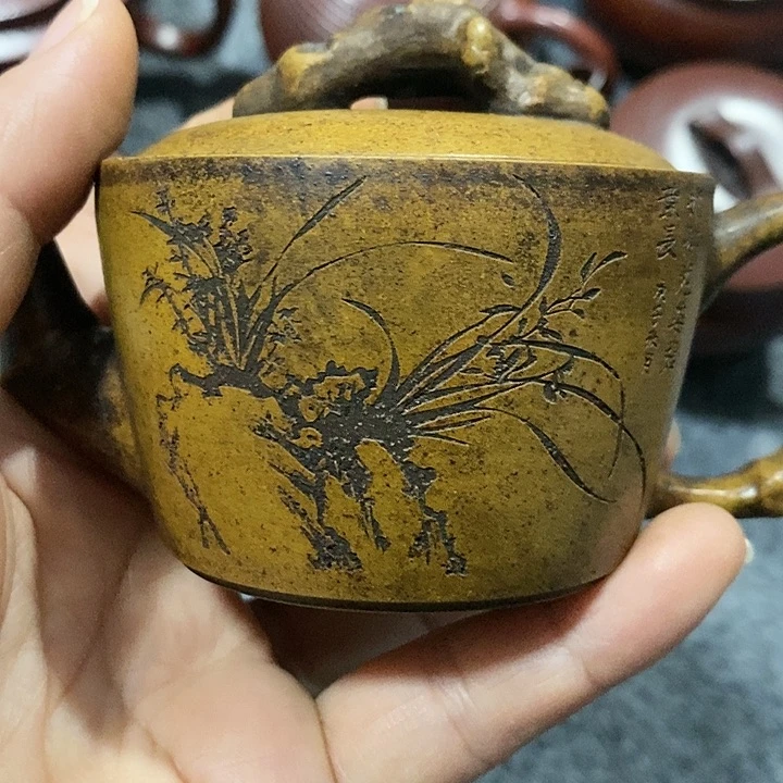 圣***松紫砂茶壶陶瓷摆件工艺品摆件