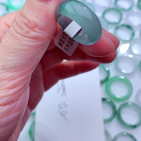 翡翠戒指未镶嵌天然翡翠
