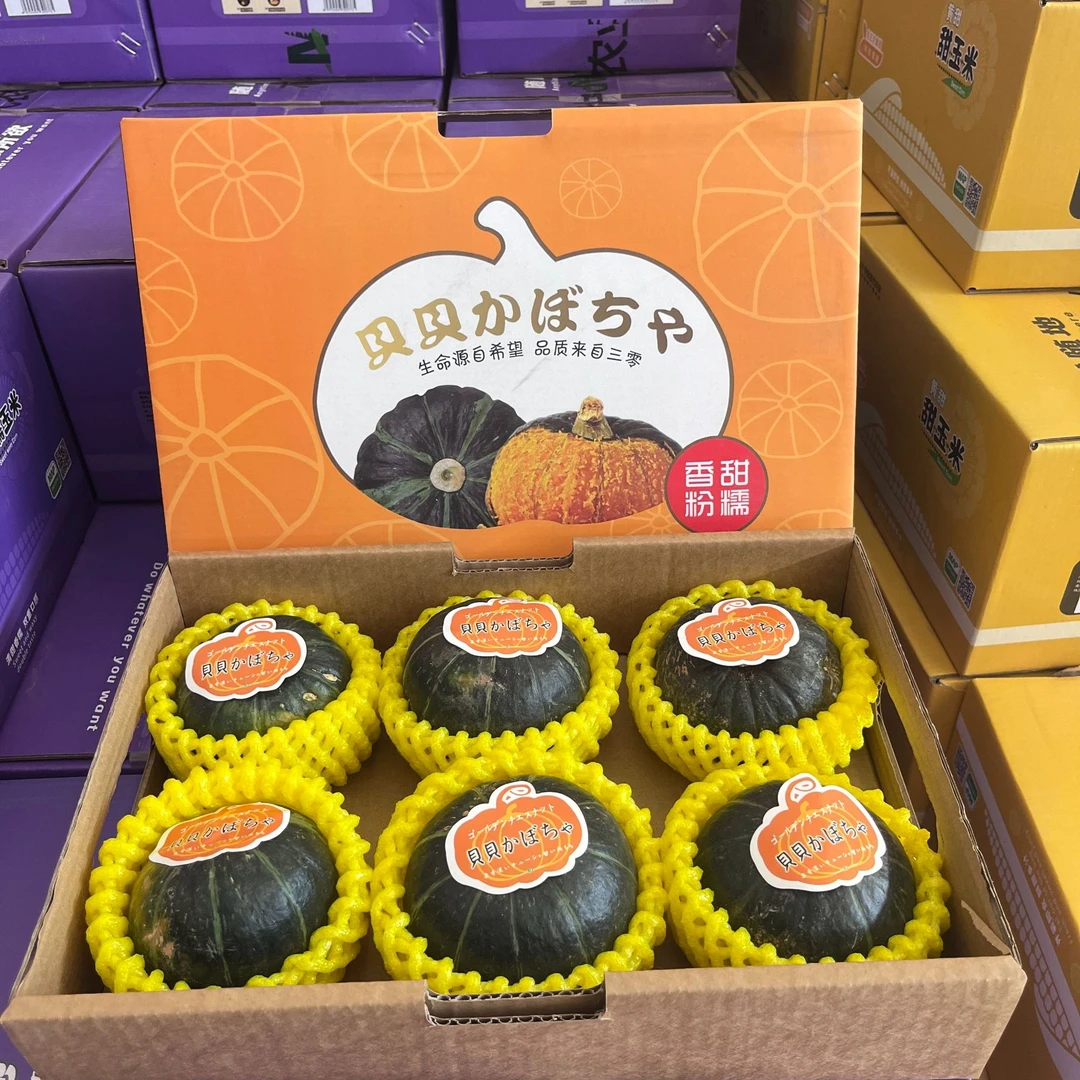 【顺丰次日达】坏果包赔 正宗贝贝南瓜 当季新鲜粉糯香甜宝宝辅食代餐 整箱5~6颗装带箱3斤发货