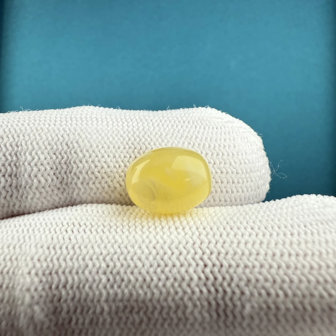 K2758天然原矿蜜蜡 鸡油黄 枣珠9*11.6mm支持复检假一罚十