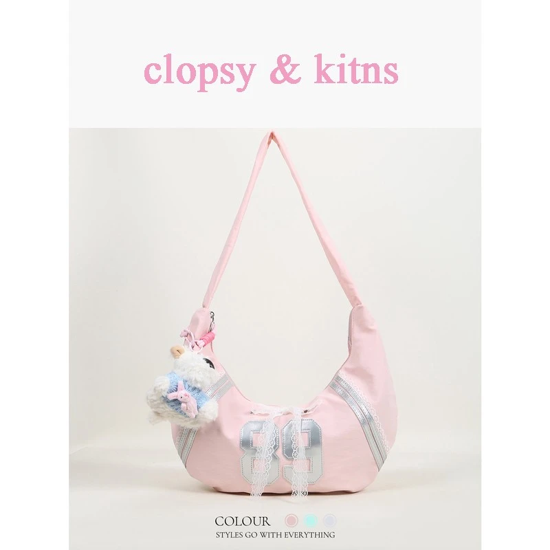clopsy&kitns可爱少女芭蕾风单肩腋下包包2025新款多巴胺小众通勤