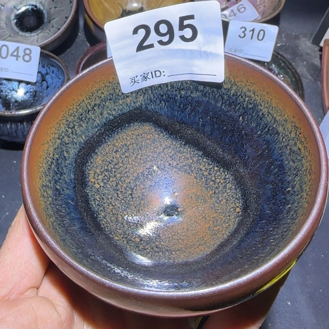 茶盏黄*红福建盏茶器钵