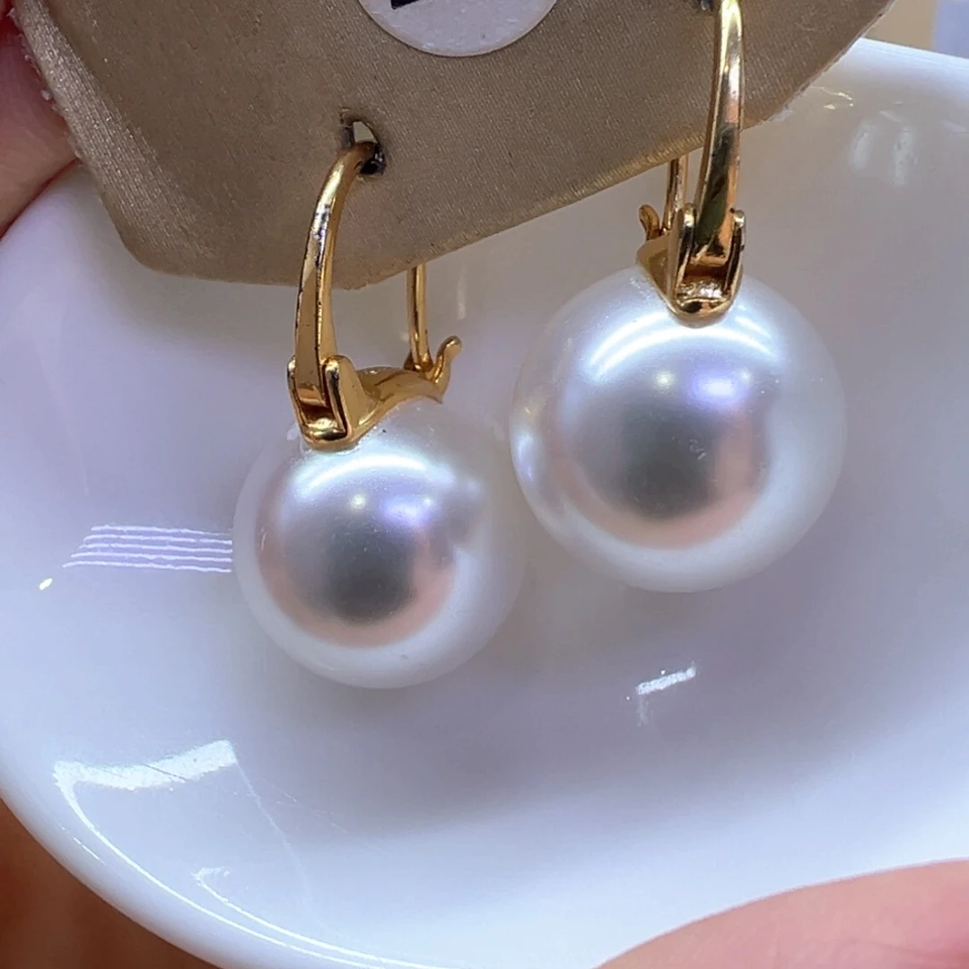 银S925镶嵌淡水珍珠耳饰