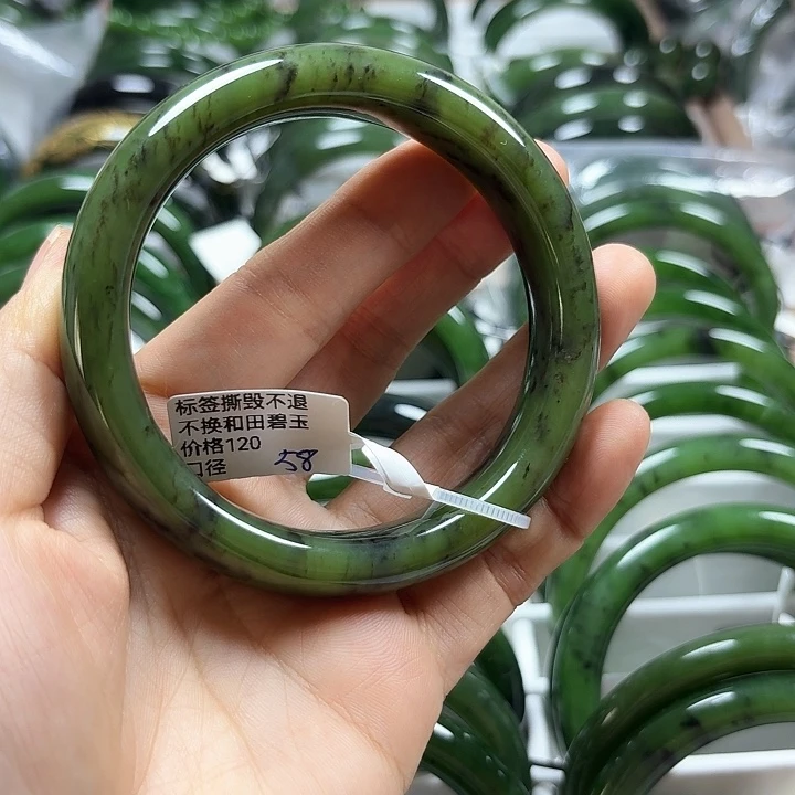 和田玉（碧玉）未镶嵌手镯正圈58