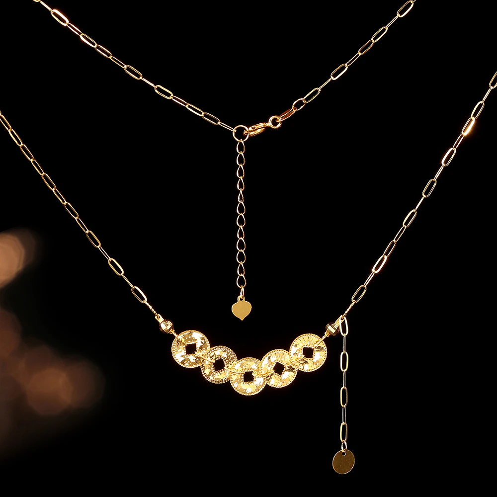 【小凤专享】18k金碎冰冰钱币项链配件