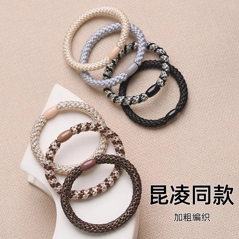 明星同款高弹力运动发圈女扎头皮筋加粗拉不断头绳高马尾发绳发饰