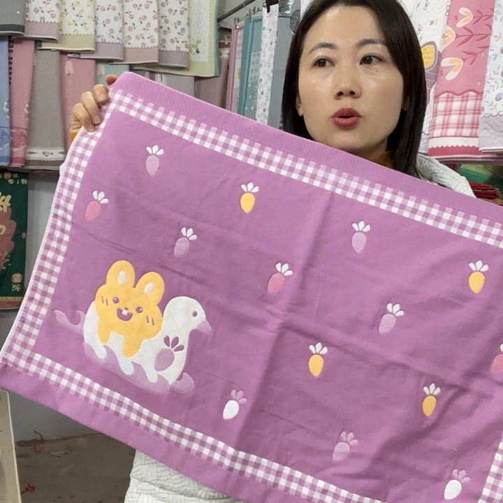 棉儿童特价紫色萝卜兔