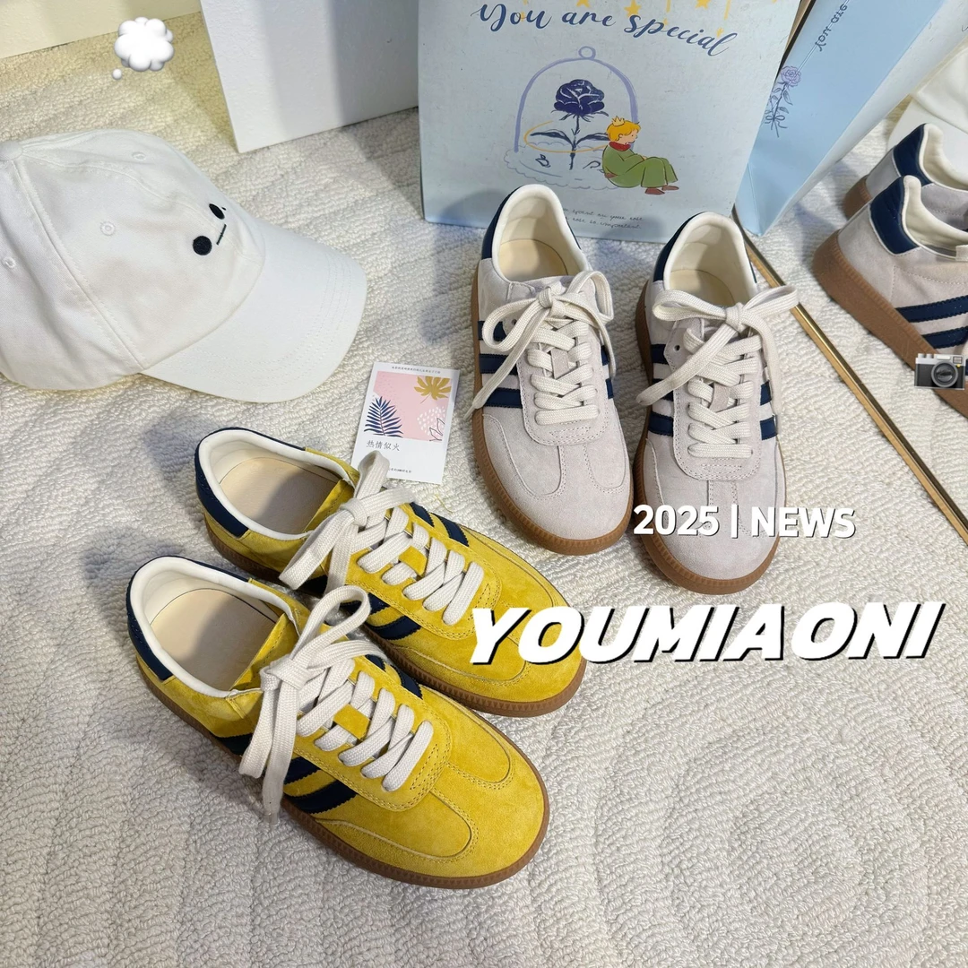 YOUMIAONI防滑专用潮流复古春季低帮百搭时尚裙子休闲鞋平底小众