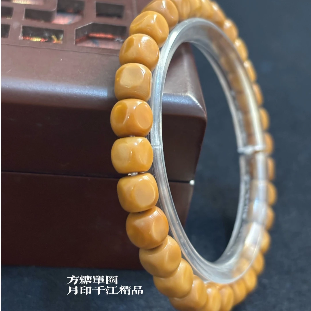 【月印千江】方糖单圈龙脊菩提卡8手串精品菩提文玩