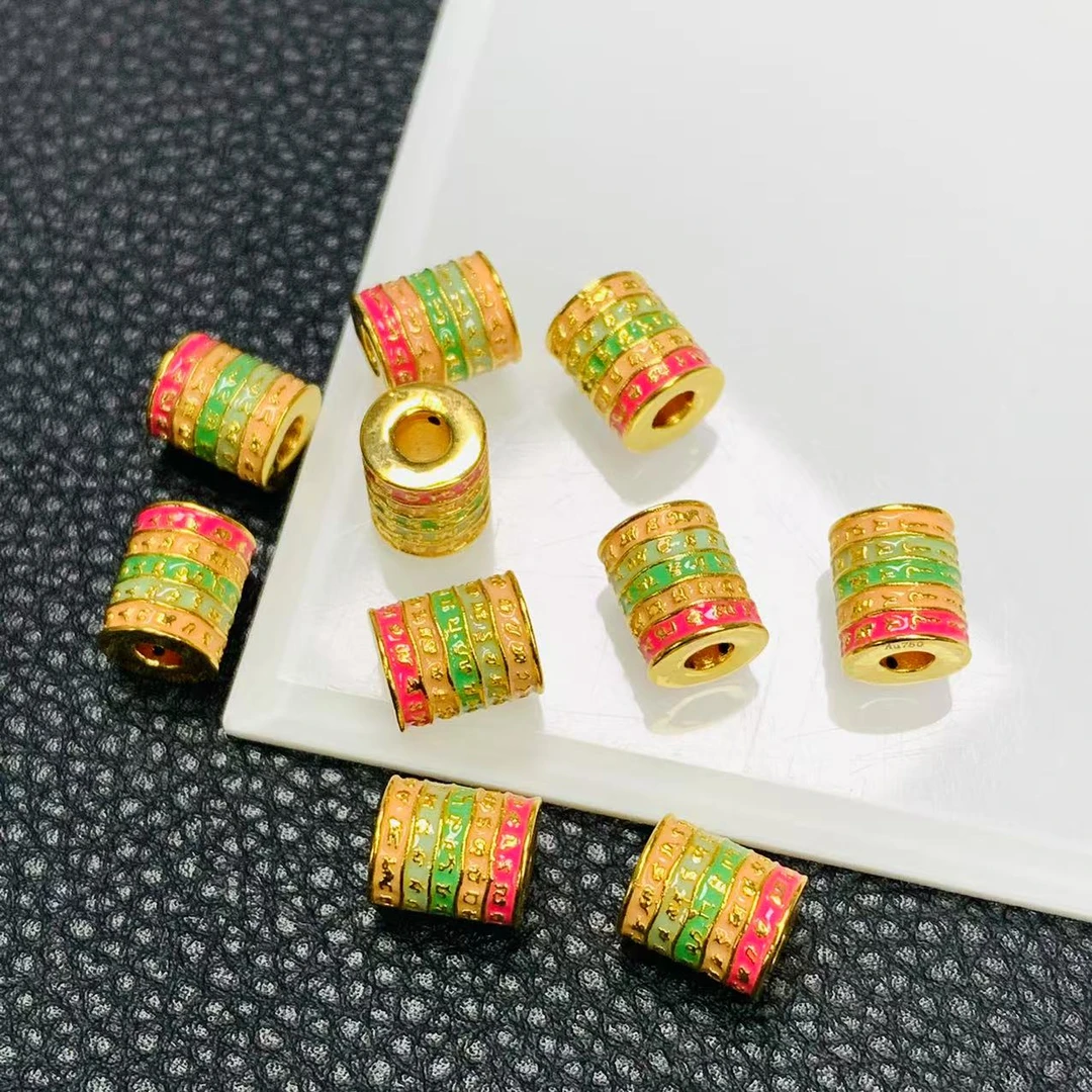 「戴琴珠宝」YZ4083-18K金五色路路通配件-JS(多样性发其一)