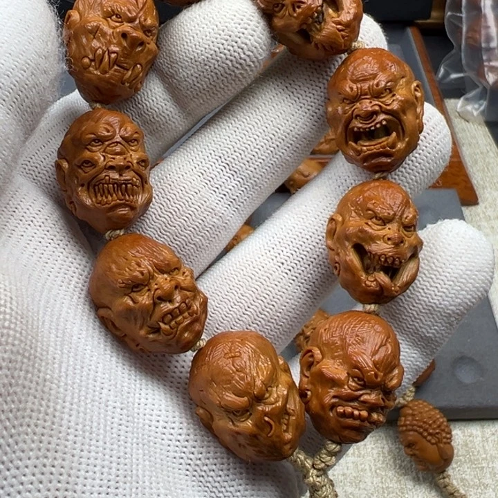 橄榄核手串卡****期橄榄核雕工艺制作