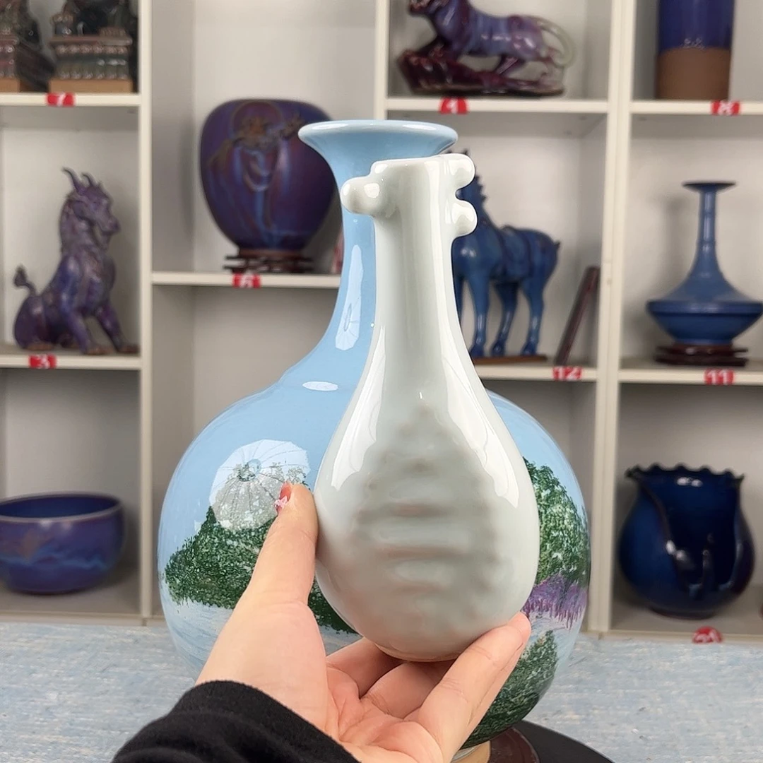 瓷片知音摆件花器