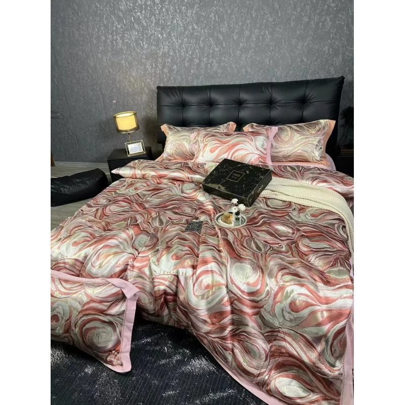 【爆款】轻奢重磅高精密四件套四季款--红粉佳人