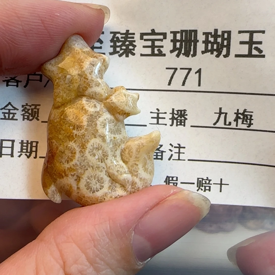 硅化珊瑚（珊瑚玉）未镶嵌吊坠(不含链)