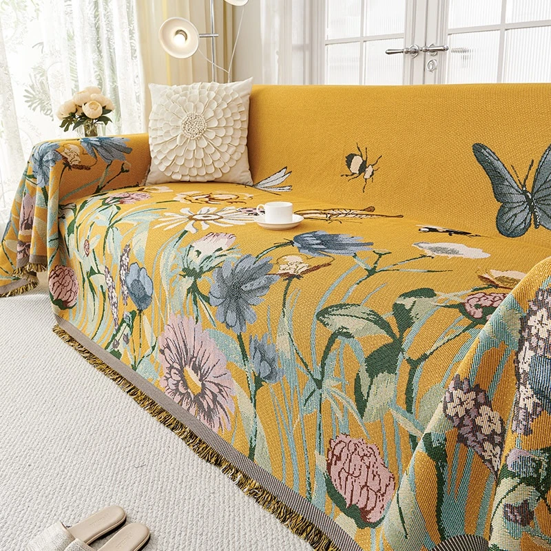 舒意沙发巾四季通用沙发套罩一整张全盖沙发盖布巾防猫抓沙发毯