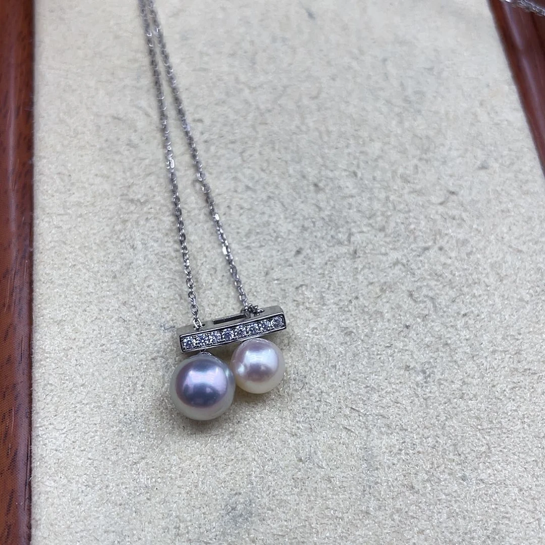 颈饰银S925镶嵌海水珍珠