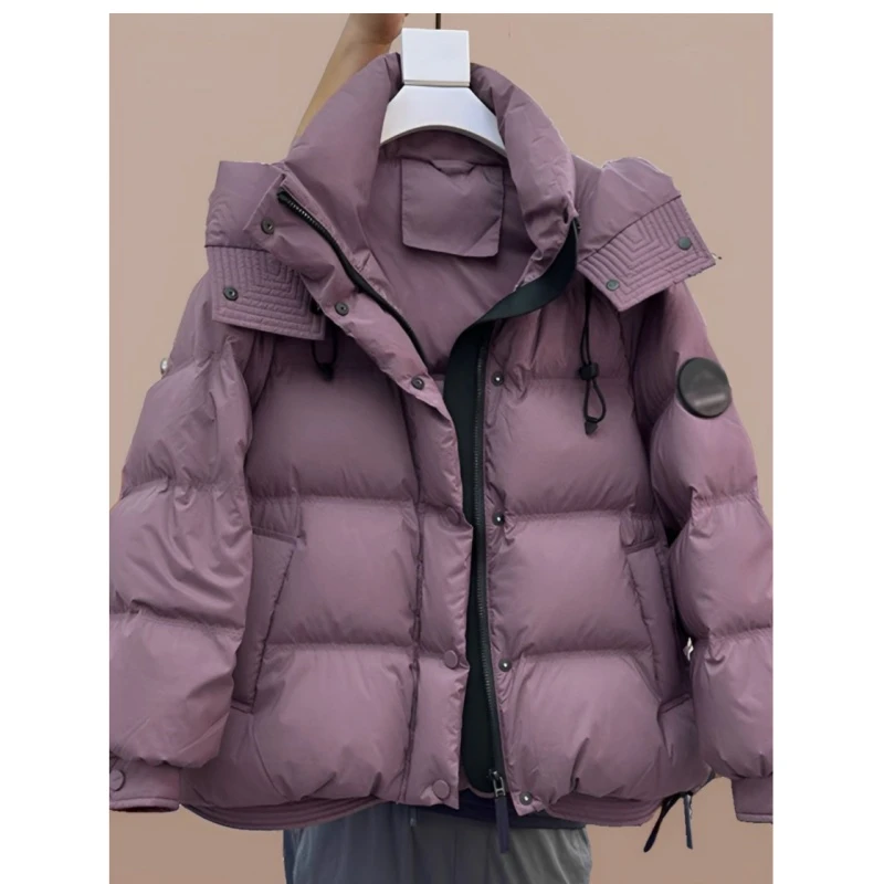 200-300斤设计感爆款时尚宽松百搭加厚棉服休闲秋冬连帽保暖棉袄