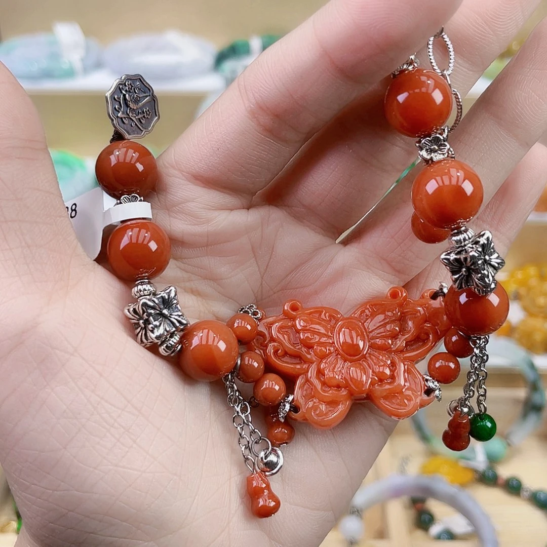 一***莲翡翠未镶嵌手链手链