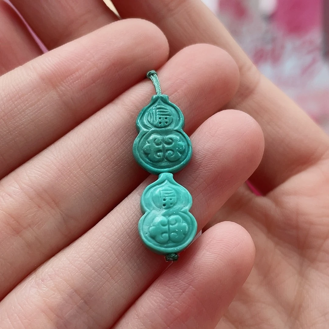 绿松石颈饰18K金镶嵌