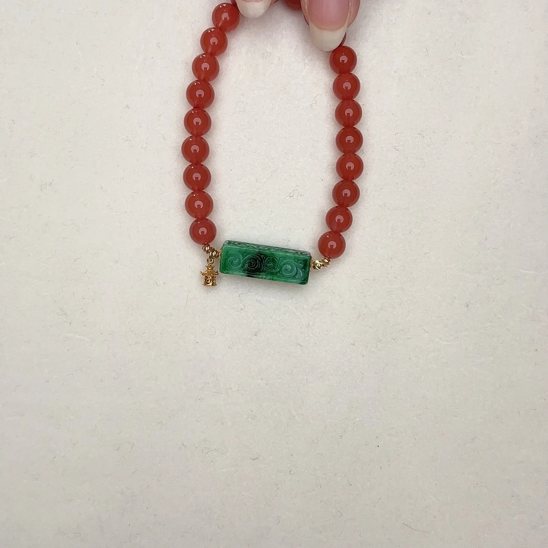 南红玛瑙未镶嵌手链
