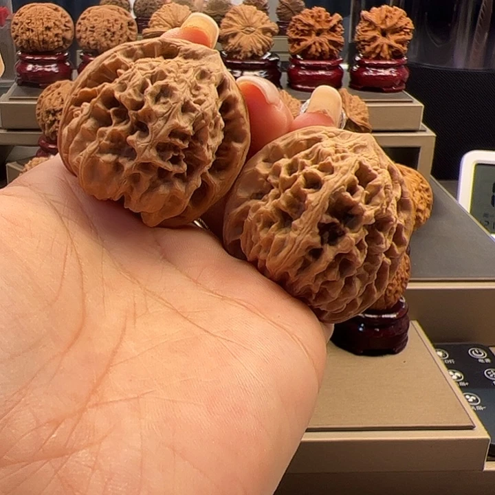 文玩核桃把件40 野牛 r-015