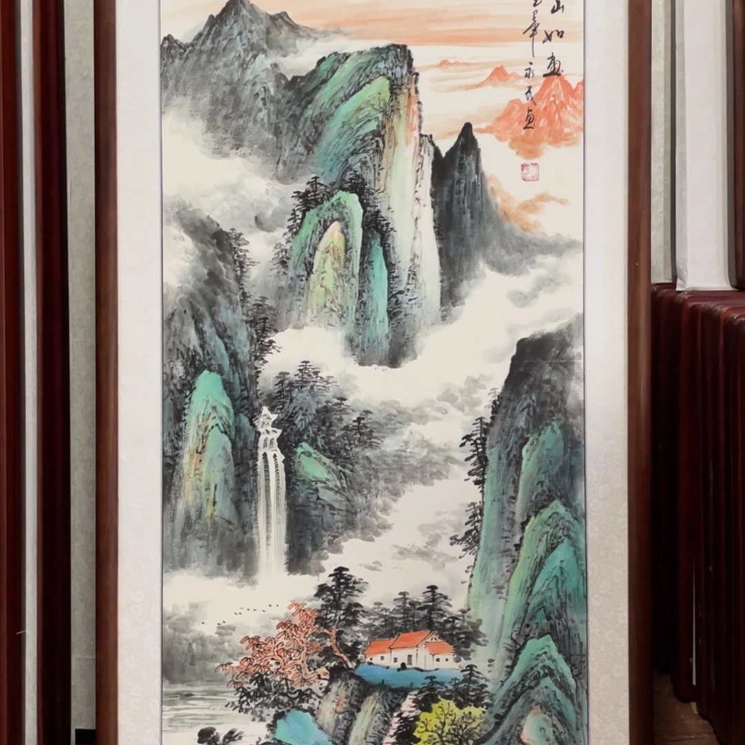 国画带框尺寸63*123厘米